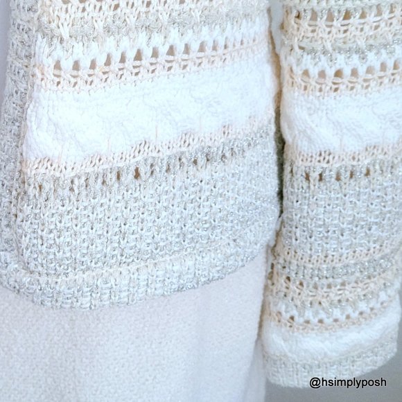 St. John COUTURE Metallic Knit Skirt Suit - Picture 4 of 5